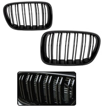 Load image into Gallery viewer, PAIR GLOSS BLACK FRONT KIDNEY GRILL GRILLES FOR BMW X3 E83 2007-2010