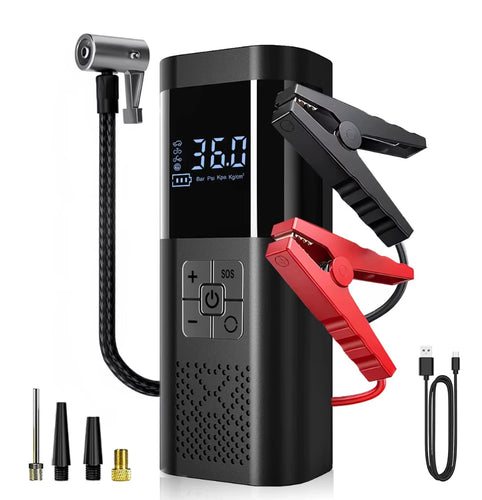 8000MAH 4in1 Car Jump Starter With Tyre Inflator