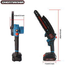 Load image into Gallery viewer, 8 inch Cordless Mini Chainsaw 8” with 2 Batteries