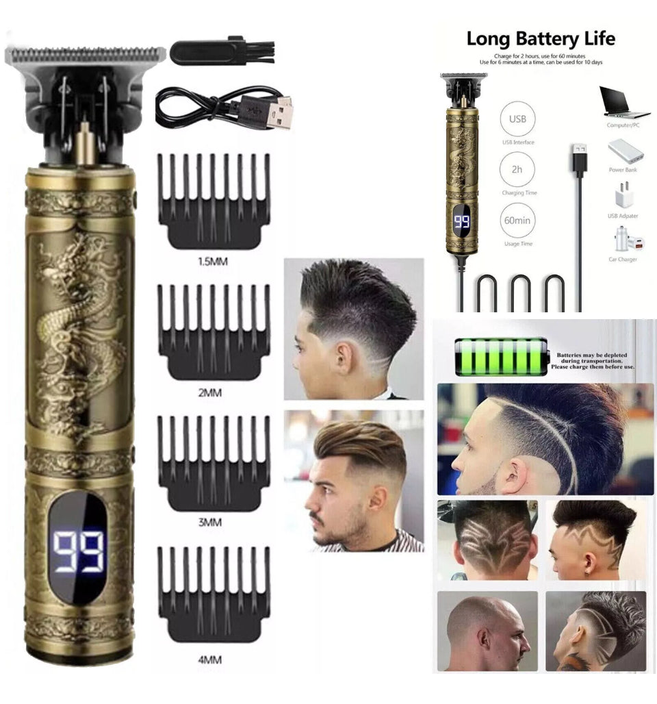 Professional Mens Hair Clipper Trimmer Cordless