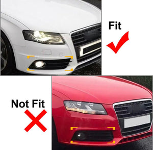 Black Honeycomb Front Fog Light Grille Covers For AUDI A4 B8 S-Line S4 2008-2012