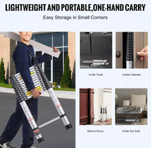 Load image into Gallery viewer, 5 Metre Telescopic Ladder 16.4ft Aluminium Extension Ladders