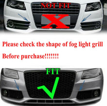 Load image into Gallery viewer, 1Pair Honeycomb Mesh Fog Light Lamp Grill Grilles Cover For Audi A4 B8 2009-2012