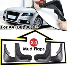 Load image into Gallery viewer, Moulded Mud Flaps Splash Guards Front Rear For Audi A4 B8 4-dr Saloon 08~13