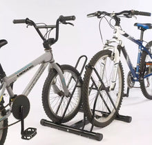 Load image into Gallery viewer, Double Bike Floor Parking Stand Bicycle Storage Rack