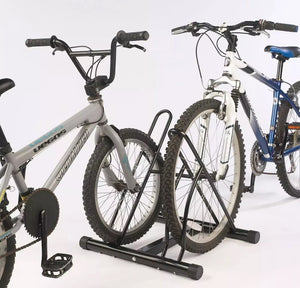 Double Bike Floor Parking Stand Bicycle Storage Rack