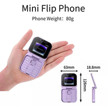 Load image into Gallery viewer, New Mini Flip Mobile Phone Dual Sim Card Foldable Phone