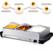 Load image into Gallery viewer, Electric Food Warmer Buffet Server 300w Hot Plate
