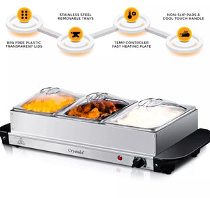 Electric Food Warmer Buffet Server 300w Hot Plate