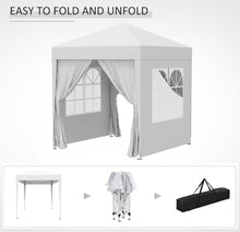 Load image into Gallery viewer, 2x2 Metre Pop Up Marquee Gazebo with 4 Side Panels Waterproof