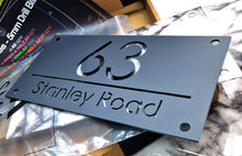 Load image into Gallery viewer, Modern Laser Cut  Personalised Address Plaque House Number Sign