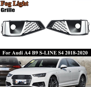 Front Bumper Fog Light Lamp Cover ACC Grille Grill For Audi A4 B9 S-LINE S4 2018-2020