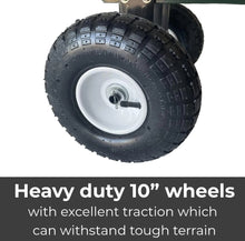Load image into Gallery viewer, Heavy Duty Metal Green Garden Cart Utility Trolley