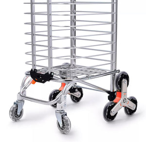 Portable Folding Shopping Trolley • Stair Climbing with Ease