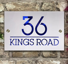 Load image into Gallery viewer, Personalised Acrylic Door Sign House Numbers Laser Cut