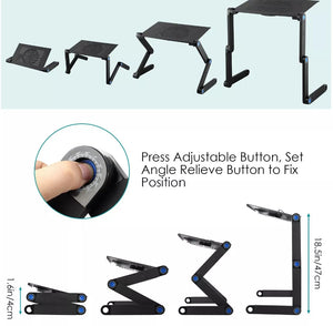 Folding Laptop Stand Riser Tray Table Desk Adjustable