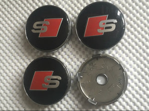 4 x Centre Caps for Audi Alloy Wheels 60mm