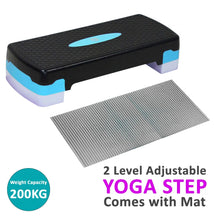 Load image into Gallery viewer, Yoga Gym Stepper &amp; Mat Home Fitness Adjustable Step