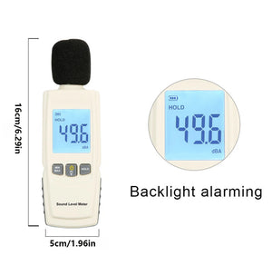 Digital Noise Meter Range 30-130 dB Sound Level Tester
