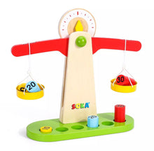 Load image into Gallery viewer, Wooden Balancing Counting Weighing Scale Educational Toy for Kids 3+