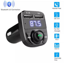 Load image into Gallery viewer, Car Bluetooth FM Transmitter MP3 USB Charger Adapter