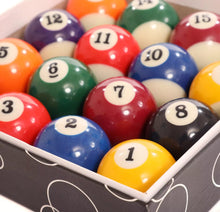 Load image into Gallery viewer, Pool Ball Set 16Pcs Spots And Stripes or Yellow and Reds 2” Full Size