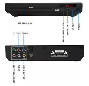 DVD Player Compact Multi Region HDCD CD VCD Music USB With Remote Control