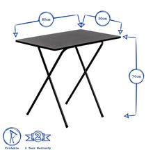 Load image into Gallery viewer, Folding Wooden Desk &amp; Chair Set • Home Study Laptop Computer Table