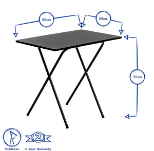 Folding Wooden Desk & Chair Set • Home Study Laptop Computer Table