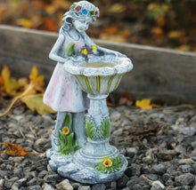 Load image into Gallery viewer, Solar Fairy Garden Ornament LED Light Up Wishing Well Angel Statue