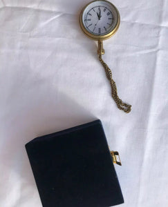 Antique Style Analog Pocket Watch in Velvet Box NEW