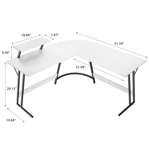 L Shaped Computer Desk Home Office Writing Workstation Corner Desk