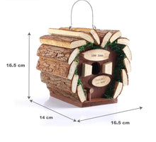 Load image into Gallery viewer, Hanging Wooden Garden Bird Hotel Bird House