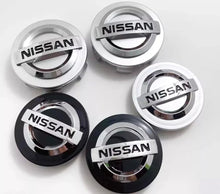 Load image into Gallery viewer, 4 x Centre Caps for Nissan Alloy Wheels 54mm Silver or Black