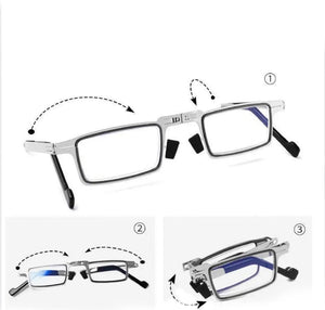 Ultra Light Titanium Foldable Reading Glasses • Retro Style