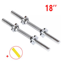 Load image into Gallery viewer, 2 x Dumbbells Bar Weight Lifting Set Spinlock Collars 14” 16” or 18”