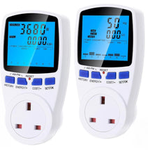 Load image into Gallery viewer, Plug in Electricity Power Consumption Meter Energy Monitor