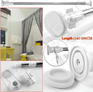 Telescopic Shower Curtain Rail Rod Extendable Pole