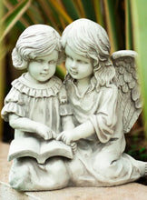 Load image into Gallery viewer, Stone Effect Guardian Angel &amp; Girl Statue Garden Ornament