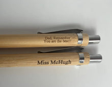 Load image into Gallery viewer, Personalised Engraved Wooden Pen