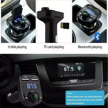 Load image into Gallery viewer, Car Bluetooth FM Transmitter MP3 USB Charger Adapter