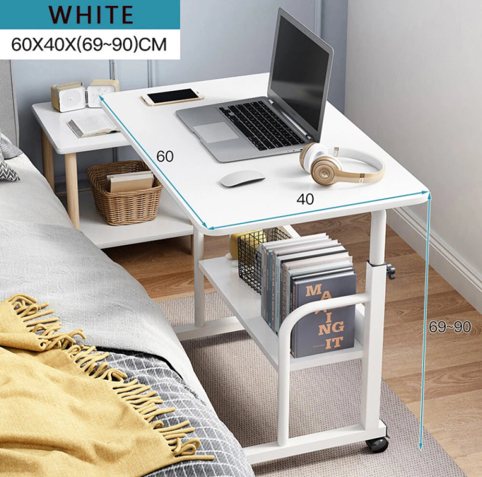 Height Adjustable Overbed Table Over Bed Laptop Desk