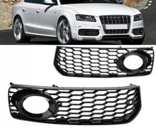 Load image into Gallery viewer, RS5 Style Honeycomb Fog Light Grille Cover For Audi A5 S5 B8 S-Line 2008-2012