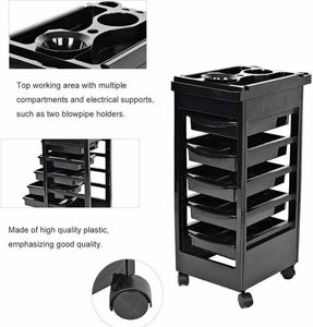 5 Drawer Salon Trolley for Hairdresser, Beauty Salon etc