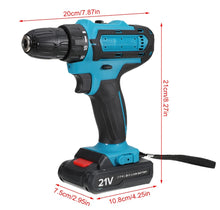 Load image into Gallery viewer, 21V Cordless Drill Combi Screwdriver Set with 2 Batteries