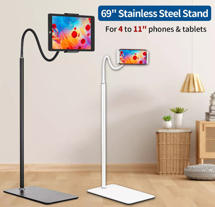 Tablet Floor Stand Gooseneck Holder Mount For 4-11