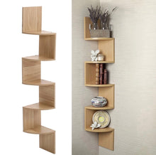 Load image into Gallery viewer, 5 Tier Floating Wall Corner Shelves