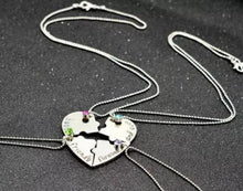 Load image into Gallery viewer, 4 Part Heart Pendant Neckless • Best Friends Forever! Perfect Gift 💝