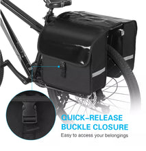 Load image into Gallery viewer, 28L Waterproof Bike Rear Rack Bag Bicycle Double Pannier Bag