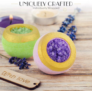 8 x Luxury Bath Bombs Giftbox 100% Natural Organic Vegan